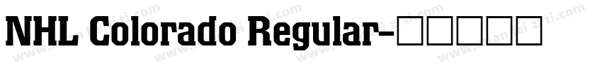 NHL Colorado Regular字体转换